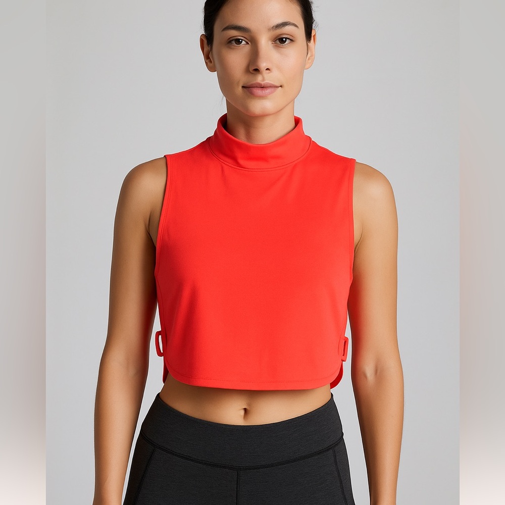 Free People Movement Bright Lights Crop Tank Top – Neon Coral – Size XS